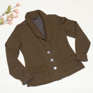 Eileen Fisher Cardigan Sweater Merino Wool Blend